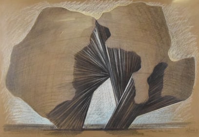 Signed Pastel on Paper Abstract