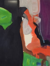 Tadashi Asoma Oil on Paper Abstract