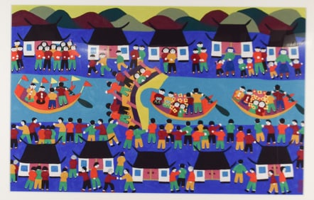 Attributed to Tadashi Asoma Folk Art Acrylic
