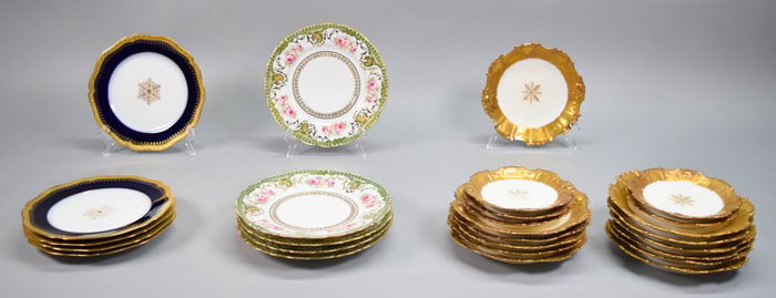 27 Limoges Porcelain Plates