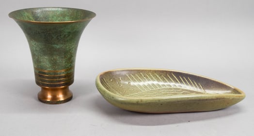 2 Modern Decorative Items Sorensen Vase, Pottery