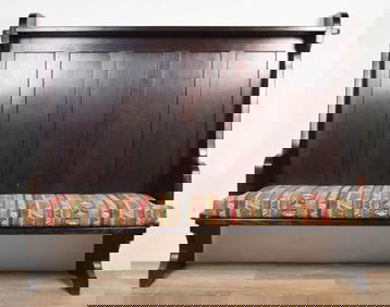 Arts & Crafts Oak Inglenook Bench