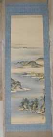 Japanese Hand Painted Landscape Scroll