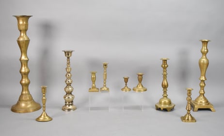 10 Brass Candlesticks
