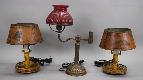 3 Lamps Tole, Student Lamp