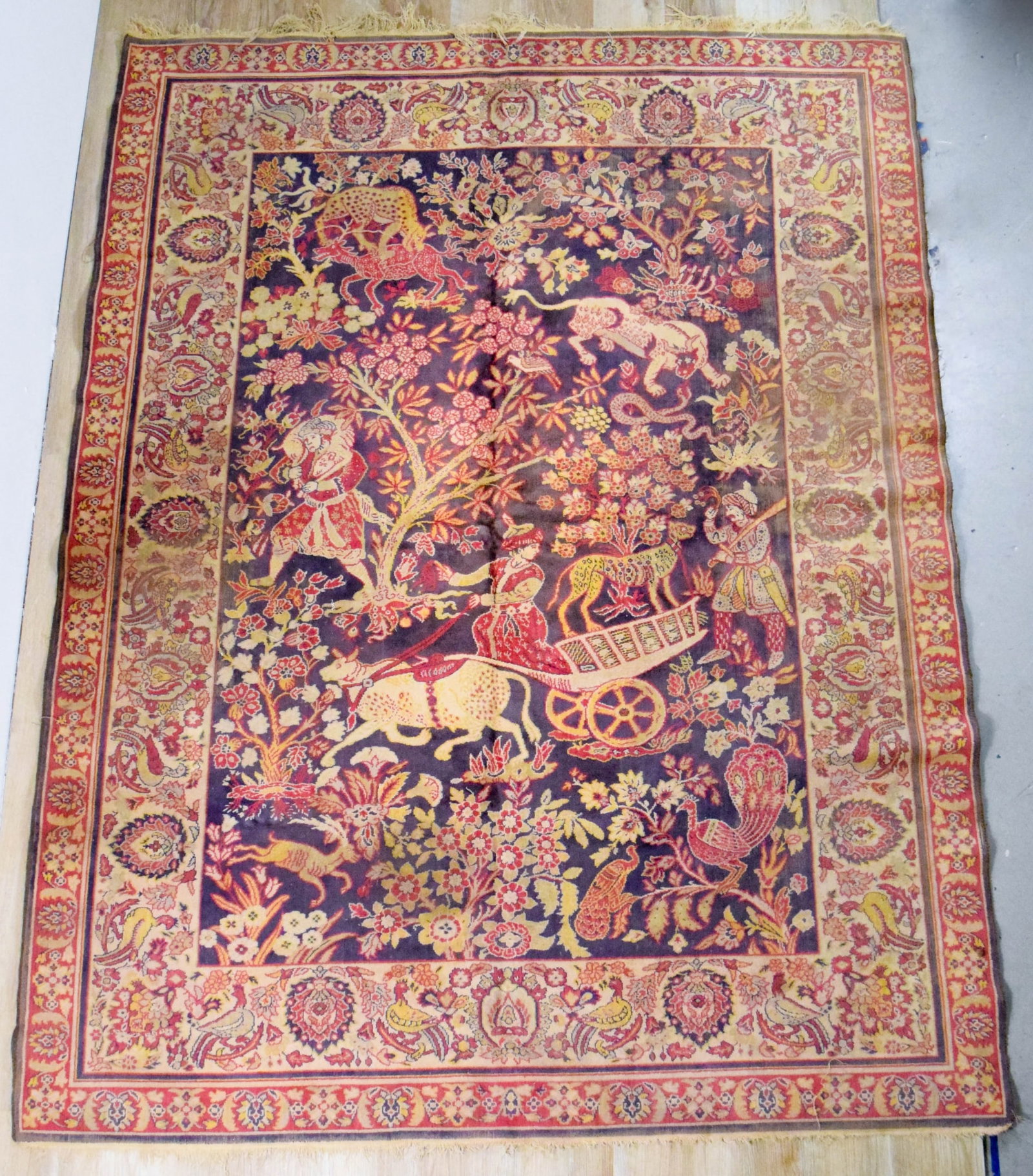 Scenic Persian Hunt Scene Rug (1 of 13)