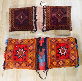 2 Persian Chuval Saddle Bag Pillows