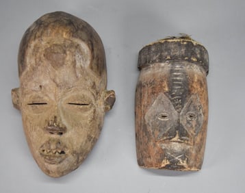 2 African Wooden Masks