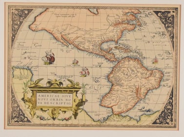 After Abraham Ortelius Map Americae Sive