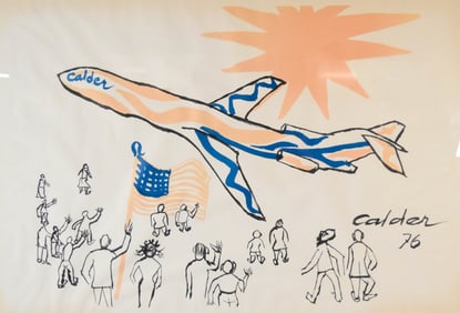After Alexander Calder Lithograph Flying Colors