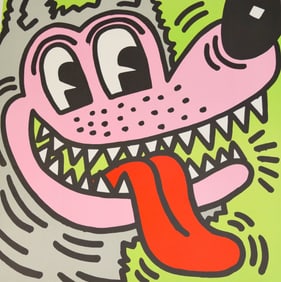 After Keith Haring Offset Lithograph Big Bad Wolf