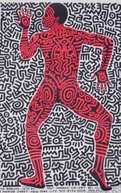 Keith Haring Into 84 Shafrazi Exhibition Poster