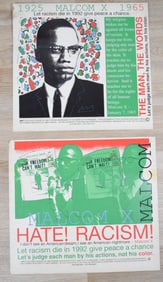 Steve Kaufman 2 Malcolm X Screenprints