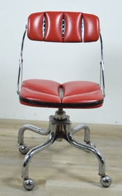 DoMore Modern Chrome & Vinyl Office Chair