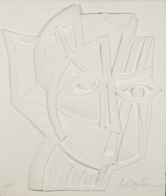 Anthony Quinn Vellum Relief Sculpture Irene