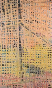 Hunt Slonem Oil on Wood Panel Cage