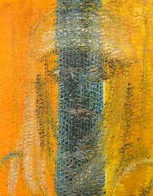 Attributed to Hunt Slonem Oil on Wood Panel