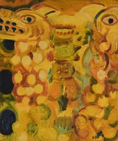 Hunt Slonem Oil on Canvas Coin
