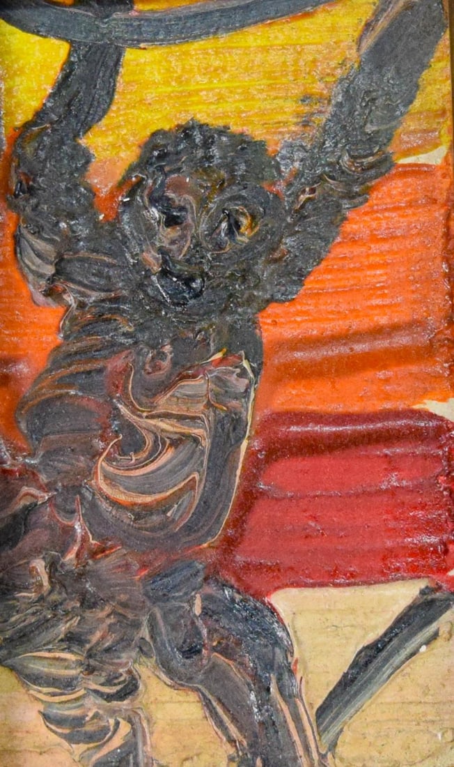 Hunt Slonem Oil on Board Monkey (1 of 5)