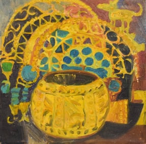 Hunt Slonem Oil on Canvas Still Life