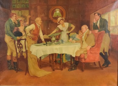 George Sheridan Knowles Oil on Canvas Genre Scene