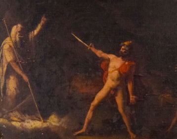 Old Masters Style Allegorical Oil on Canvas