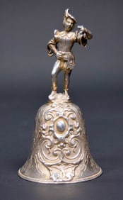 French Export 950 Silver Figural Bell