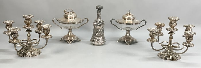 5 Pieces Silverplate Gorham, Derby