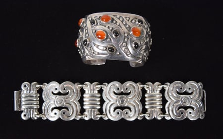 2 Mexican Sterling Bracelets