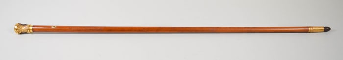 French 18k Gold Presentation Cane Havana 1870