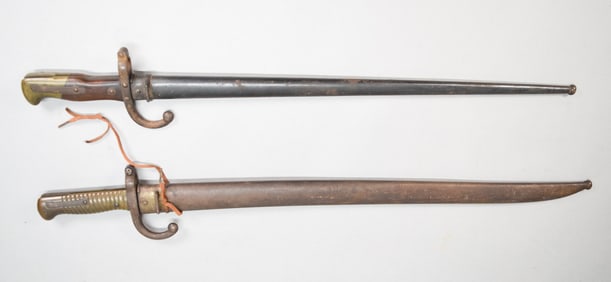 2 St. Etienne French Bayonets 19th Century