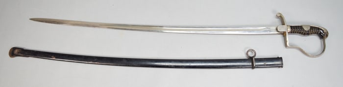 Prussian German Artillery Saber With Scabbard