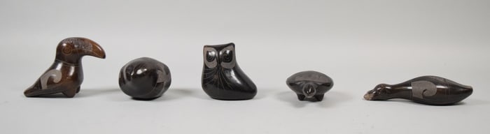 5 V. Silva Mexican Pottery Animals