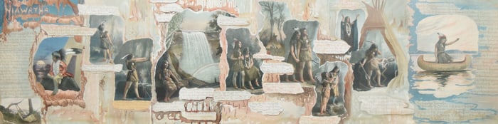 After CA Zimmerman Hiawatha Chromolitho Prang