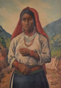 Jose Yepez Arteaga Oil on Canvas Portrait