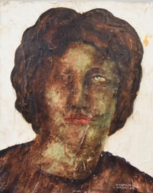Massimiliano Kornmuller Encaustic on Wood Portrait