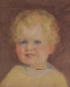 Attributed to Dean Aydelott Oil on Canvas Portrait