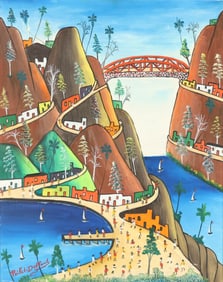 Prefete Duffaut Haitian Oil on Masonite