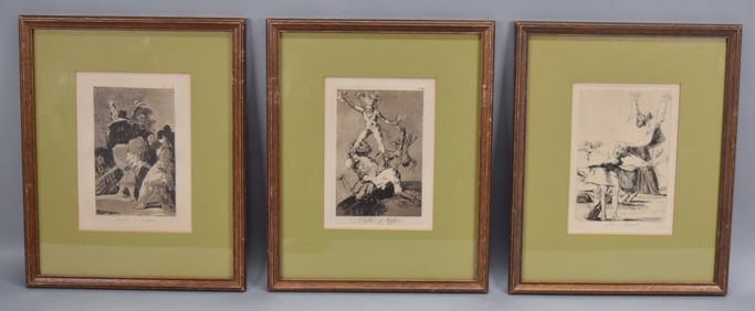 3 Francisco Goya Etchings Los Caprichos