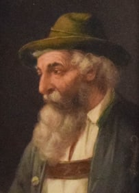 S. Muller Oil on Board Portrait of a Man