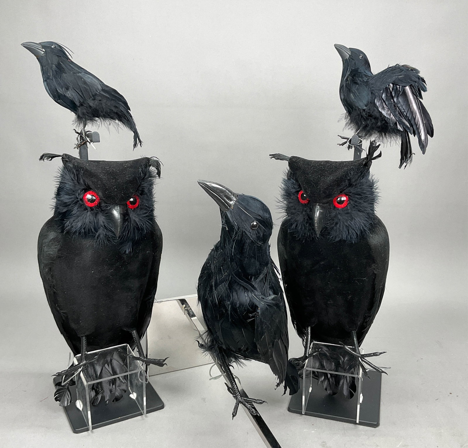 5 Halloween Owls and Ravens Decorations (1 of 10)