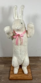 The Hen House Large Plush Rabbit on Stand 50"
