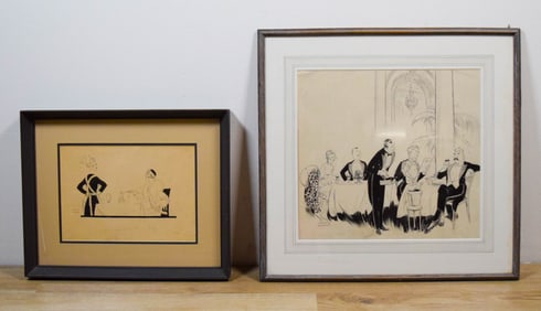 2 Helen McKie Pen & Ink Drawings