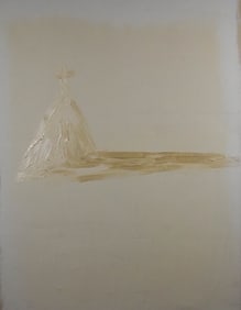 Signed Piero Oil on Canvas Cross