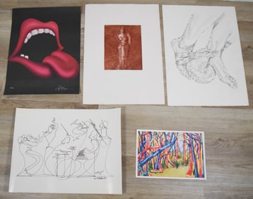 5 Pieces Unframed Art