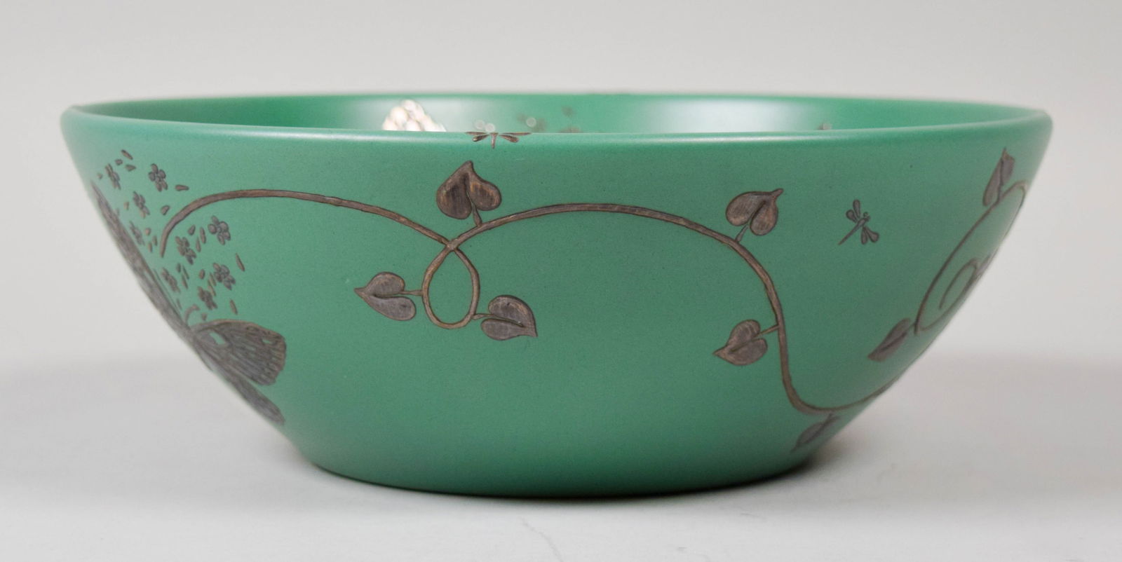 Emilia Castillo Silver Overlay Pottery Bowl