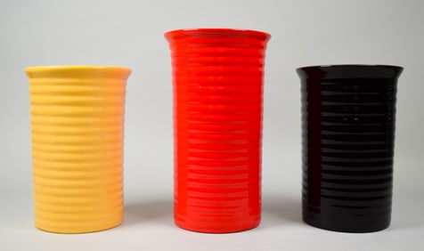 3 Bauer Pottery Co. Vases