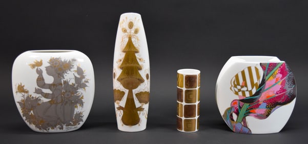 4 Rosenthal Vases Wiinblad Wirkkala van der Vaart