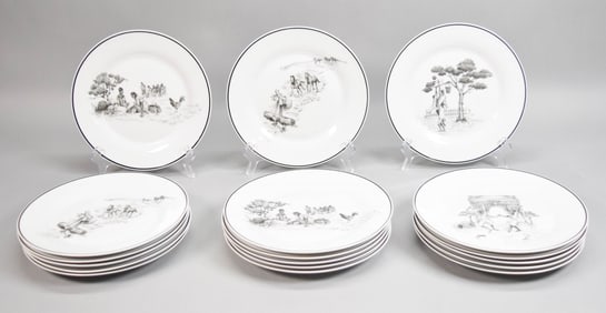 18 Sheila Bridges Harlem Toile de Jouy Plates