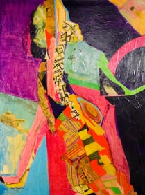 Marilyn Magaliff Mixed Media Collage on Canvas